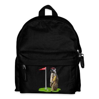Golf-Erdmännchen - Kinder Rucksack - Schwarz - Vorne