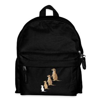 w_Erdmännchen - Kinder Rucksack - Schwarz - Vorne
