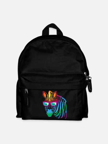 cool Zebra - Kinder Rucksack - Schwarz