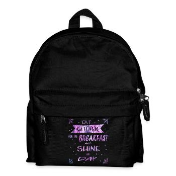 Eat Glitter radiate Unicorn queen - Kids' Backpack - black - Front