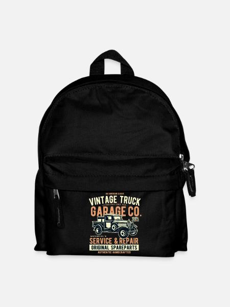 Vintage Truck - Kids' Backpack - black