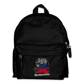 Geschenk Ich zuhoere in gedanken Liechtenstein - Kinder Rucksack - Schwarz - Vorne