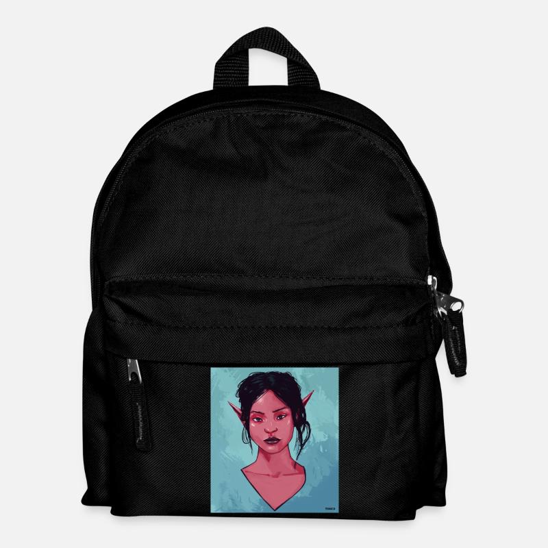 Portrait of a lady - Kids' Backpack - black