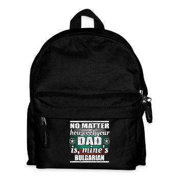 no matter cool dad father gift Bulgaria png - Kids' Backpack - black - Front