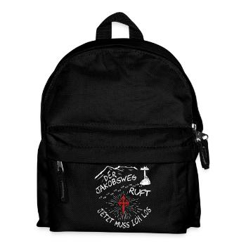 Der jakobsweg ruft Santiago Pilger Jakob - Kinder Rucksack - Schwarz - Vorne
