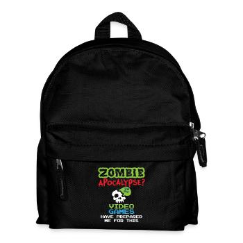 Gamer Zombies Videospieler Controller Geschenk - Kinder Rucksack - Schwarz - Vorne