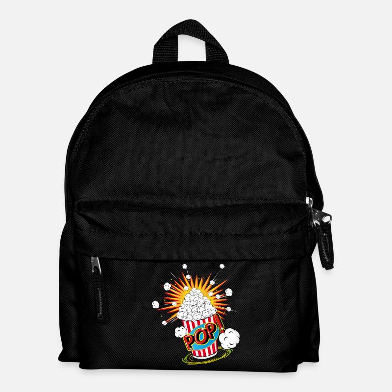 Pop-corn dans un style pop art - Sac à dos Enfant - noir