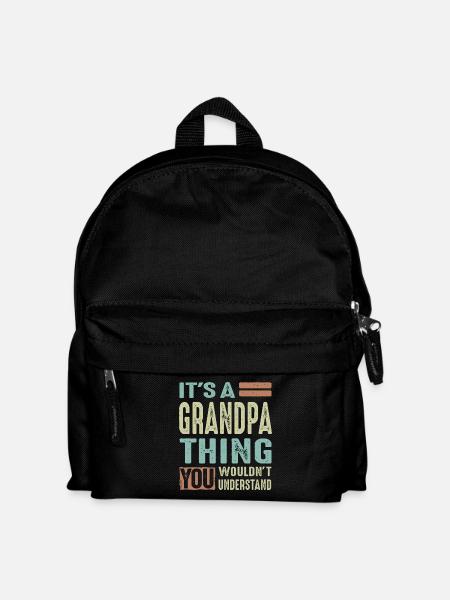 Grandpa Thing - Kids' Backpack - black