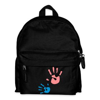 mother child hand Kinderhand - Kinder Rucksack - Schwarz - Vorne