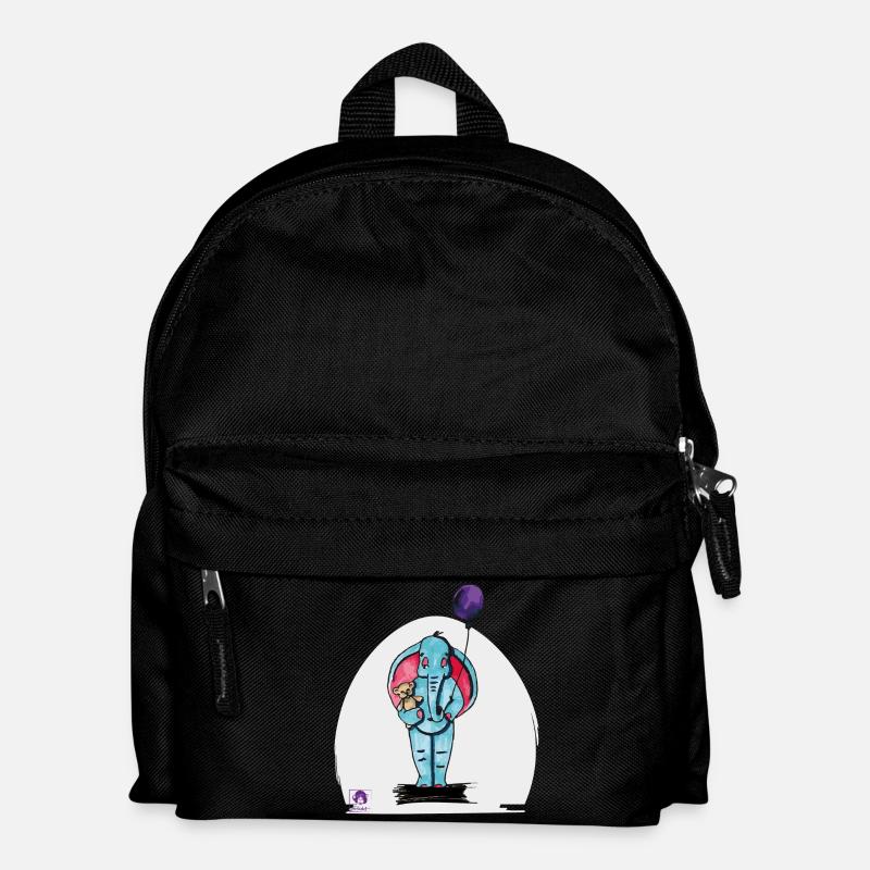 Elijah der Elefant - Kinder Rucksack - Schwarz