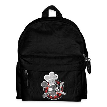 skull of the cook (used look) - Kinder Rucksack - Schwarz - Vorne