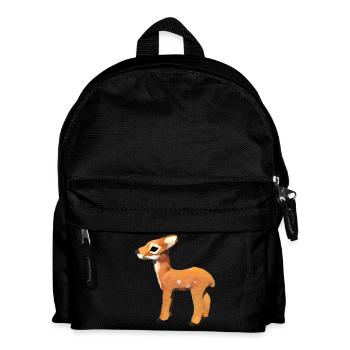 Rehkitz Design - Kinder Rucksack - Schwarz - Vorne