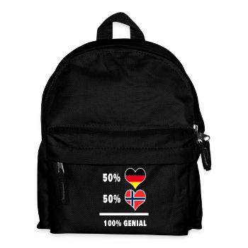 Allemagne et Norvège Genial / Cadeau - Sac à dos Enfant - noir - Devant