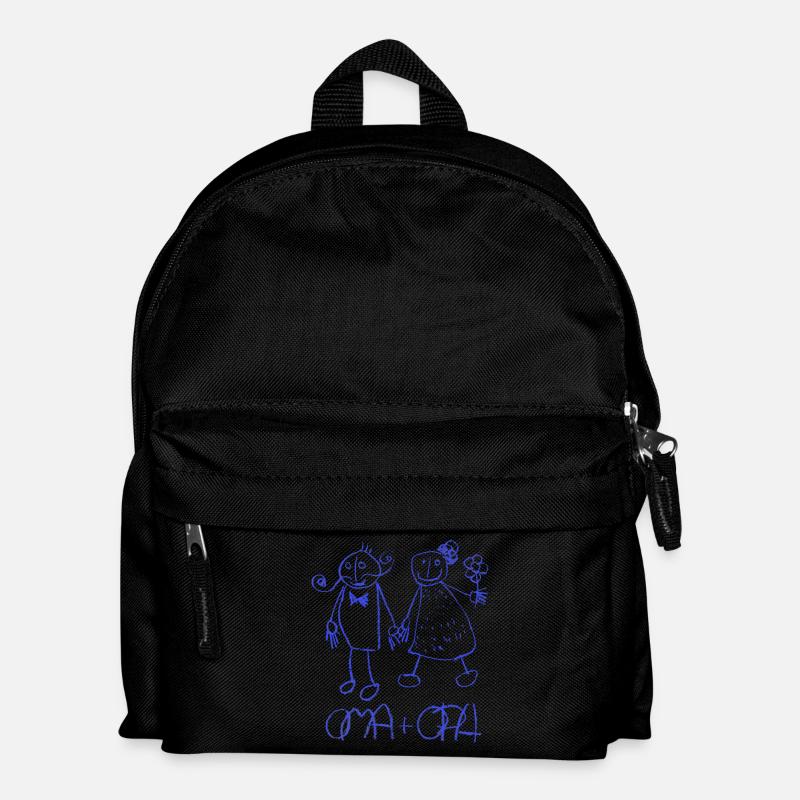 Oma und OPa - Kinder Rucksack - Schwarz