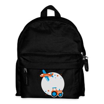 Name Circle kids - vehicles - Tractor - Aircraft - Kids' Backpack - black - Front