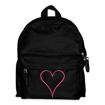Herz Design neu Rosa - Kinder Rucksack - Schwarz - Vorne