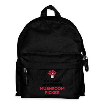 Pilz / Pilzsuche / Kommissionierung / Wald - Kinder Rucksack - Schwarz - Vorne