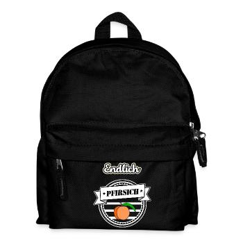 Endlich Pfirsich - 40 Vierzig sw - Kinder Rucksack - Schwarz - Vorne
