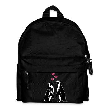 Verliebte Pinguine - Kinder Rucksack - Schwarz - Vorne