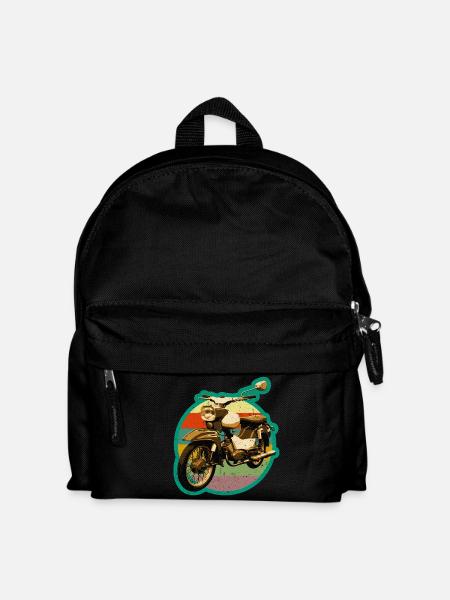 Simmi Star SR4-2 DDR Moped im Retro used look - Kinder Rucksack - Schwarz