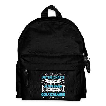 Golf Golfspieler - Kinder Rucksack - Schwarz - Vorne