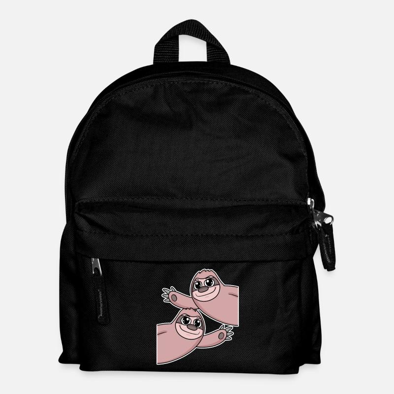Faultier Faultiere - Kinder Rucksack - Schwarz