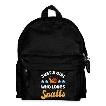 Schnecke Schnecken - Kinder Rucksack - Schwarz - Vorne