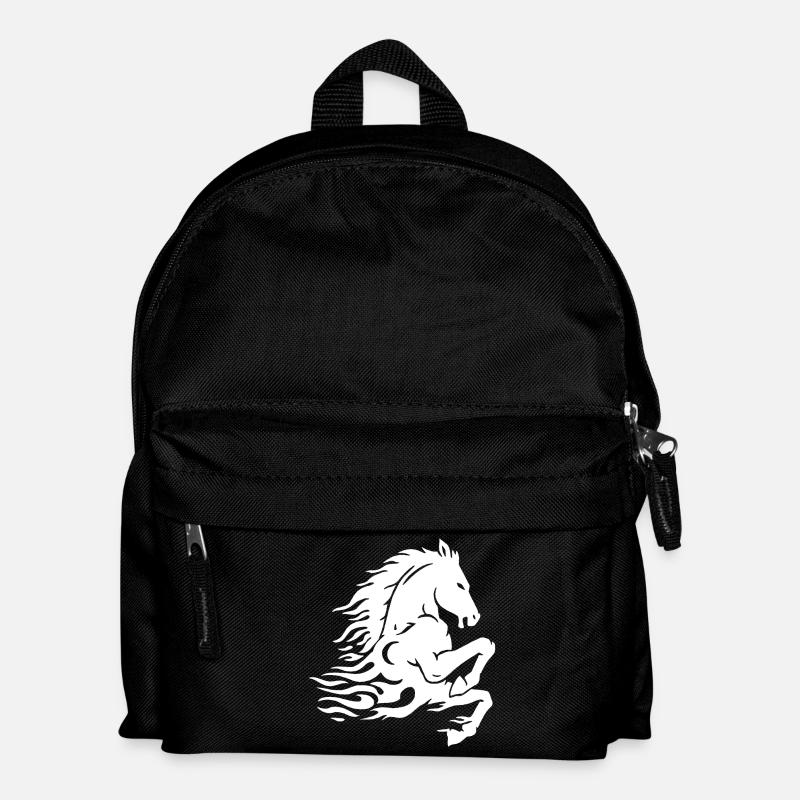 Cheval fantôme (blanc) - Sac à dos Enfant - noir