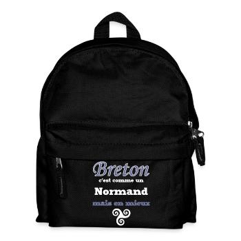 Breton, comme un Normand, mieux - Sac à dos Enfant - noir - Devant