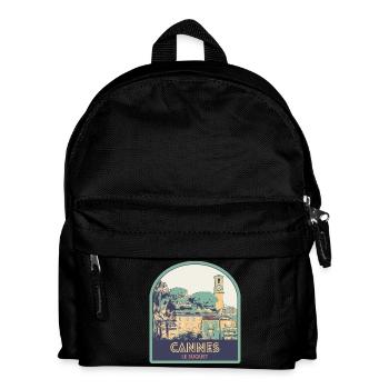 Stadtteil Le Suquet in Cannes in Frankreich - Kinder Rucksack - Schwarz - Vorne