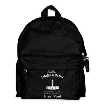 Leuchtfeuer Timmendorf, Insel Poel, Ostsee - Kinder Rucksack - Schwarz - Vorne