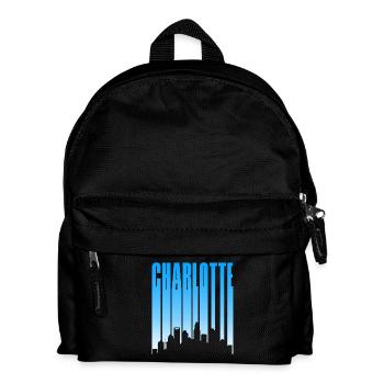 Charlotte North Carolina Skyline - Kids' Backpack - black - Front