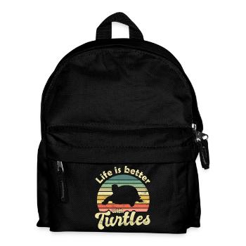 Turtle Turtles - Kids' Backpack - black - Front