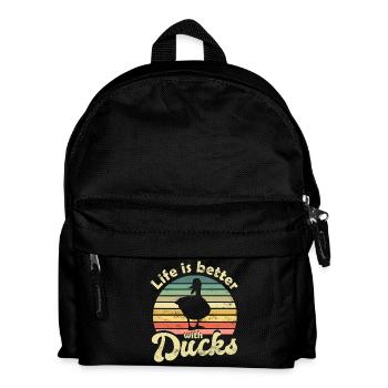 Duck ducks - Kids' Backpack - black - Front
