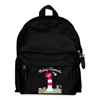 Leuchtturm Düne, Helgoland, Weihnachten - Kinder Rucksack - Schwarz - Vorne