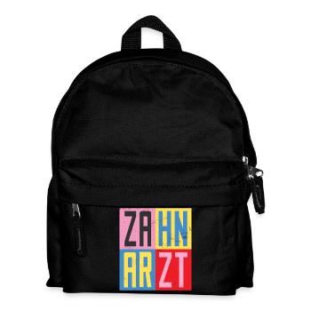 Zahnarzt Design - Kinder Rucksack - Schwarz - Vorne