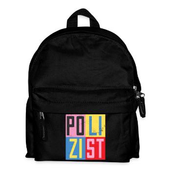 Polizist Design - Kinder Rucksack - Schwarz - Vorne