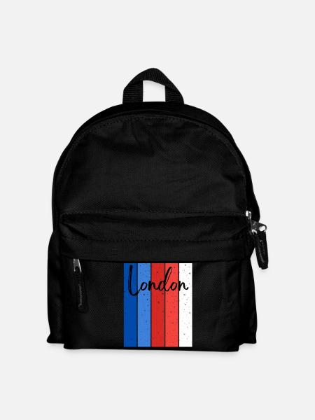 London Stripes Speckle-Schrift - Kinder Rucksack - Schwarz