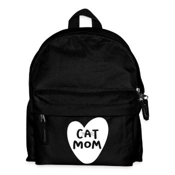 Heart Cat Cat Mom Mom Cool Quotes Fan Pet - Kids' Backpack - black - Front