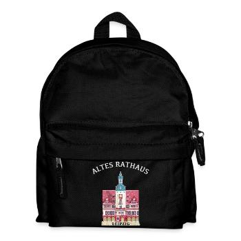 Leipzig, iconic historic town hall, Saxony - Kids' Backpack - black - Front