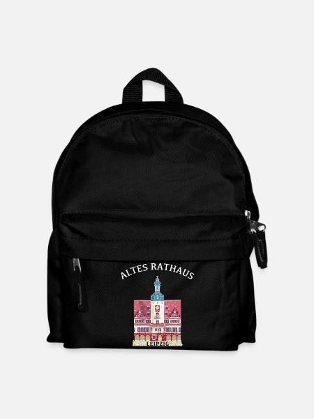 Leipzig, kultiges Historisches Rathaus, Sachsen - Kinder Rucksack - Schwarz