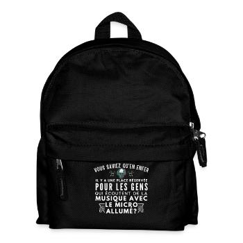 Le Micro Allumé: Musique et Menace - Kids' Backpack - black - Front