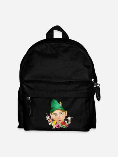 Der Seppel oder auch Seppl als Puppen Porträt - Kinder Rucksack - Schwarz
