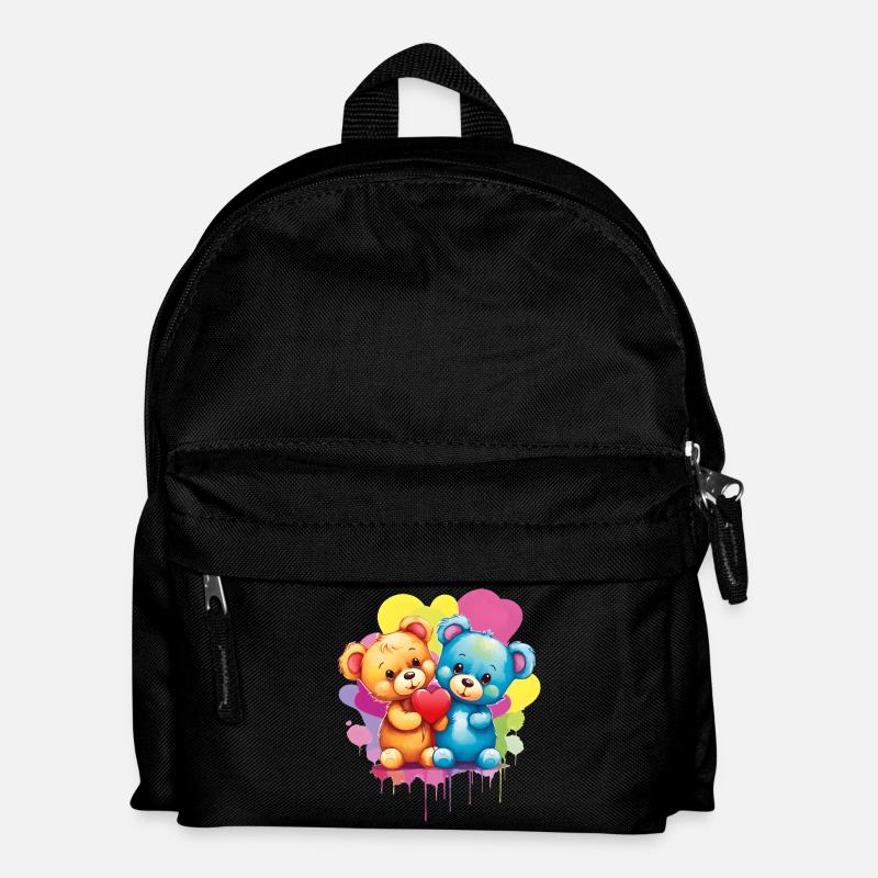 Liebe ist eine Bärennotwendigkeit - Kinder Rucksack - Schwarz
