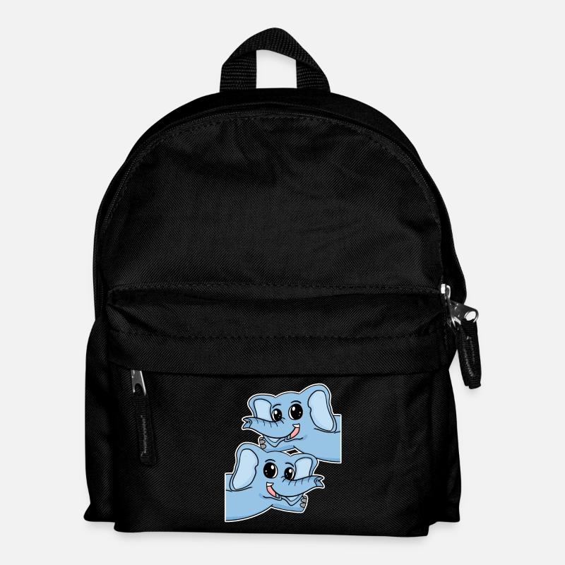 Elefant Elefanten - Kinder Rucksack - Schwarz