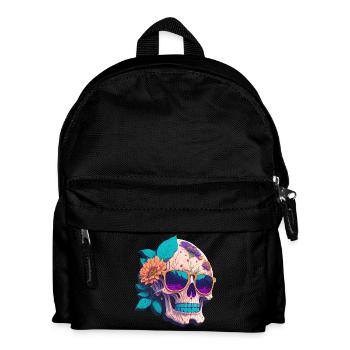 Totenkopf - Kinder Rucksack - Schwarz - Vorne