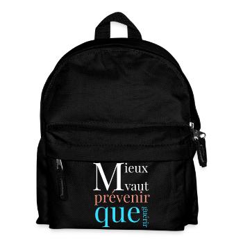 Mieux vaut prévenir que guérir - Sac à dos Enfant - noir - Devant