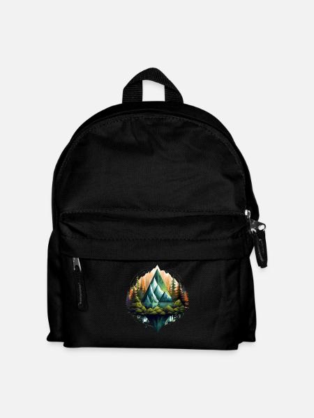 Alpine mountains in prism - Kids' Backpack - black