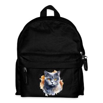 Cat Head British Shorthair - Kids' Backpack - black - Front