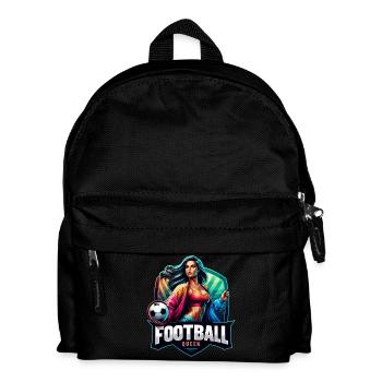 Emblème de la reine du football féminin - Sac à dos Enfant - noir - Devant